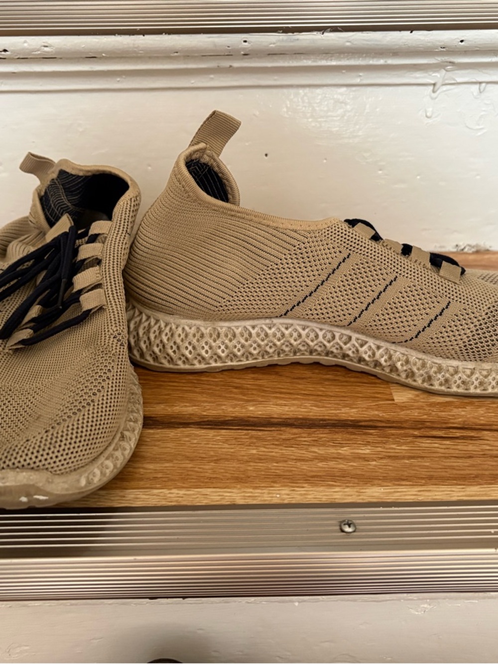 Canadian Knit Slip-On Men's Sneakers in Tan with Black Accents